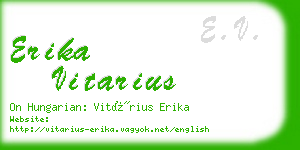 erika vitarius business card